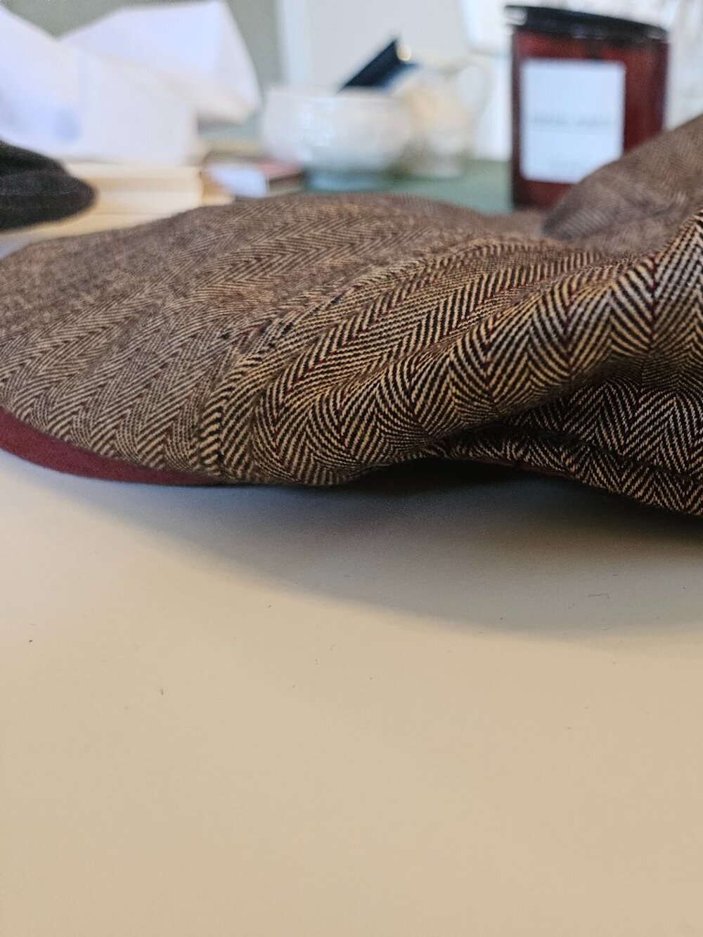 Goorin Bros Herringbone Flat Cap – Medium, Brown/Tan, Ivy Newsboy